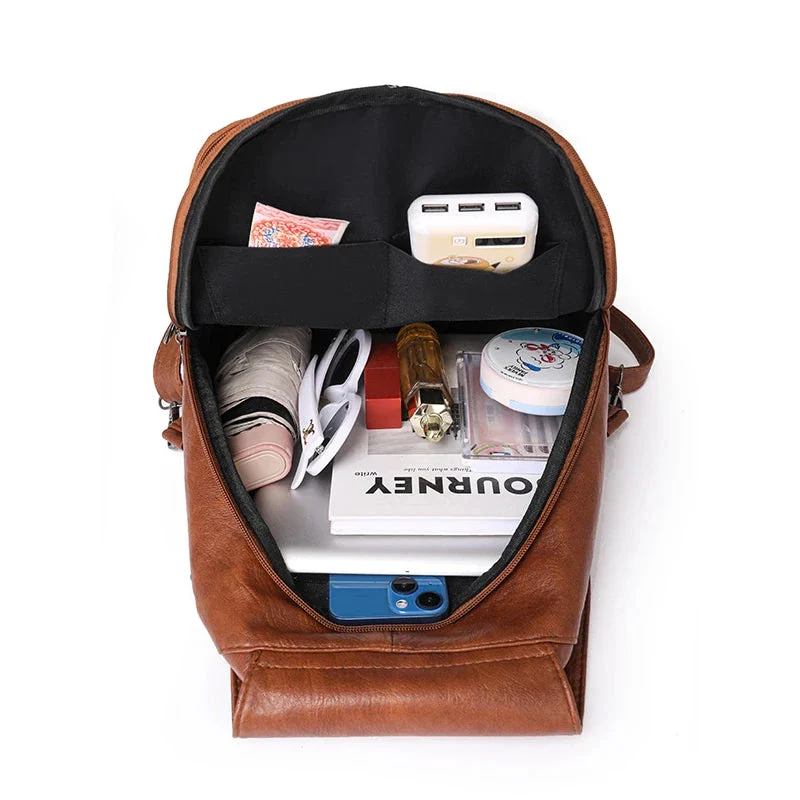 Versatta High-Quality Leather Women's Anti-Theft Backpack - Image 12