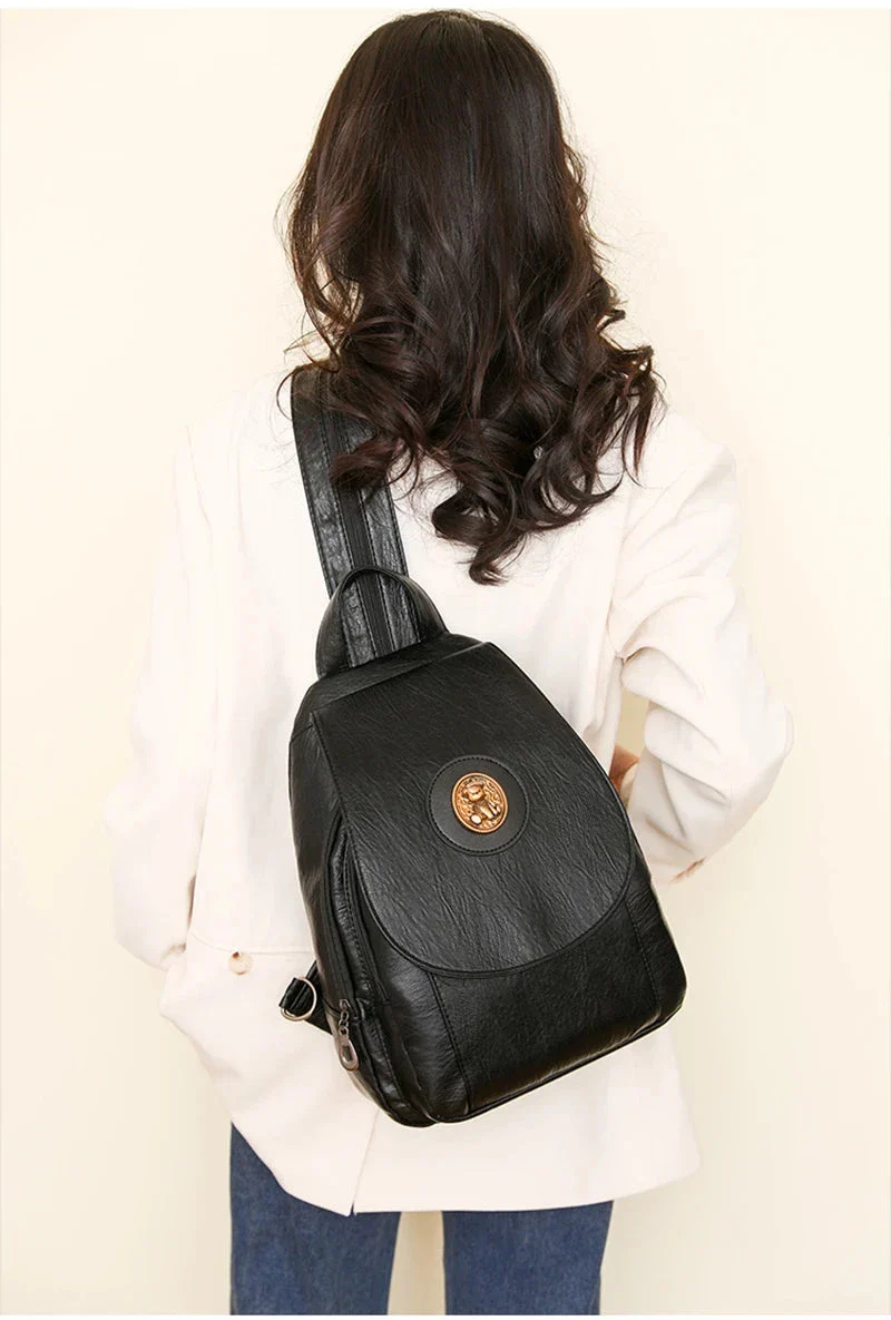 Versatta High-Quality Leather Women's Anti-Theft Backpack - Image 7