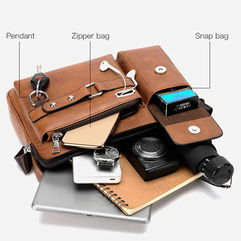 Weixier Classic Men's Leather Bag - Image 14