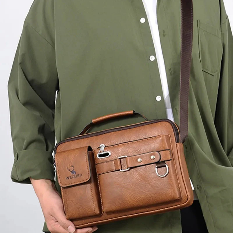 Weixier Classic Men's Leather Bag - Image 3