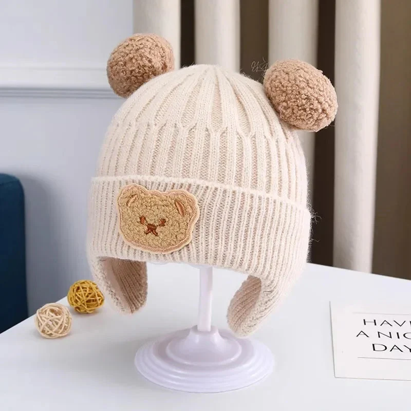 Winter Baby Beanie with Ear Protection - Image 3