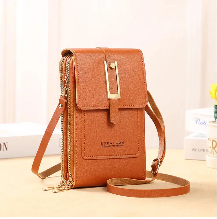 Women's Leather Cell Phone Bag - Image 12