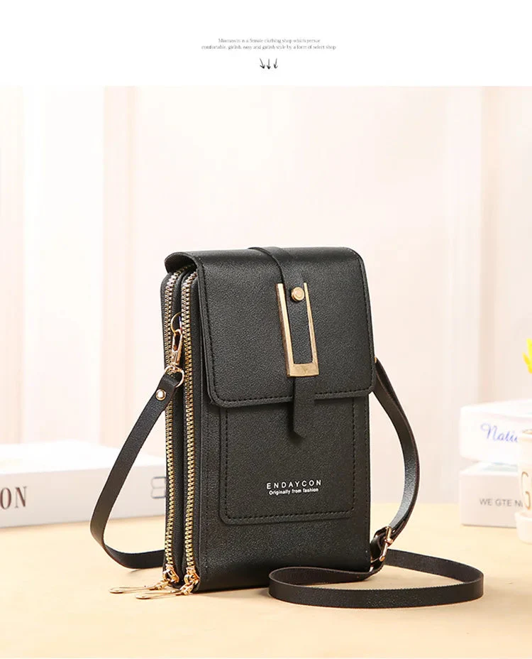 Women's Leather Cell Phone Bag - Image 13