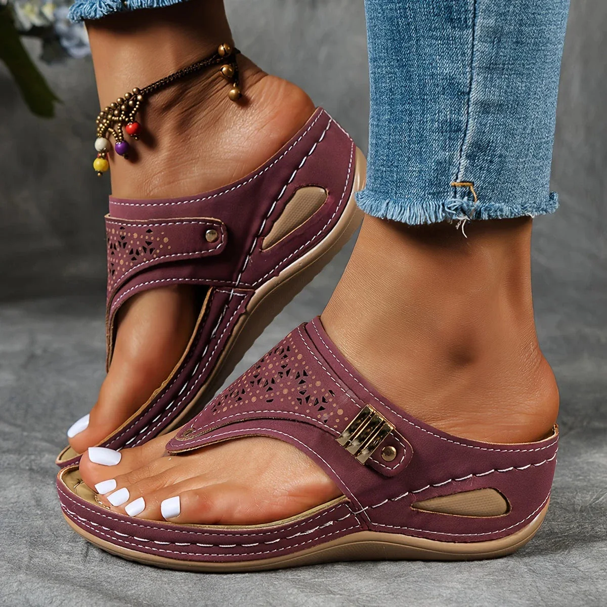 Women's Summer Wedge Heel Sandal - Image 9