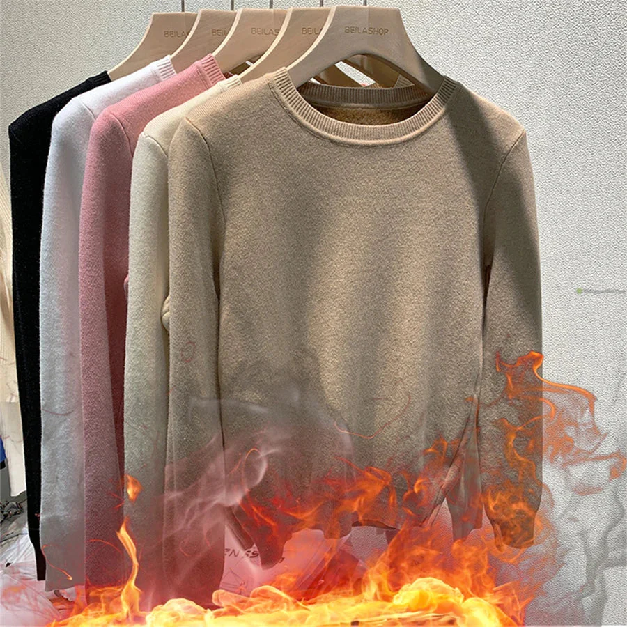 Women's Winter Sweater with Round Neck - Image 11