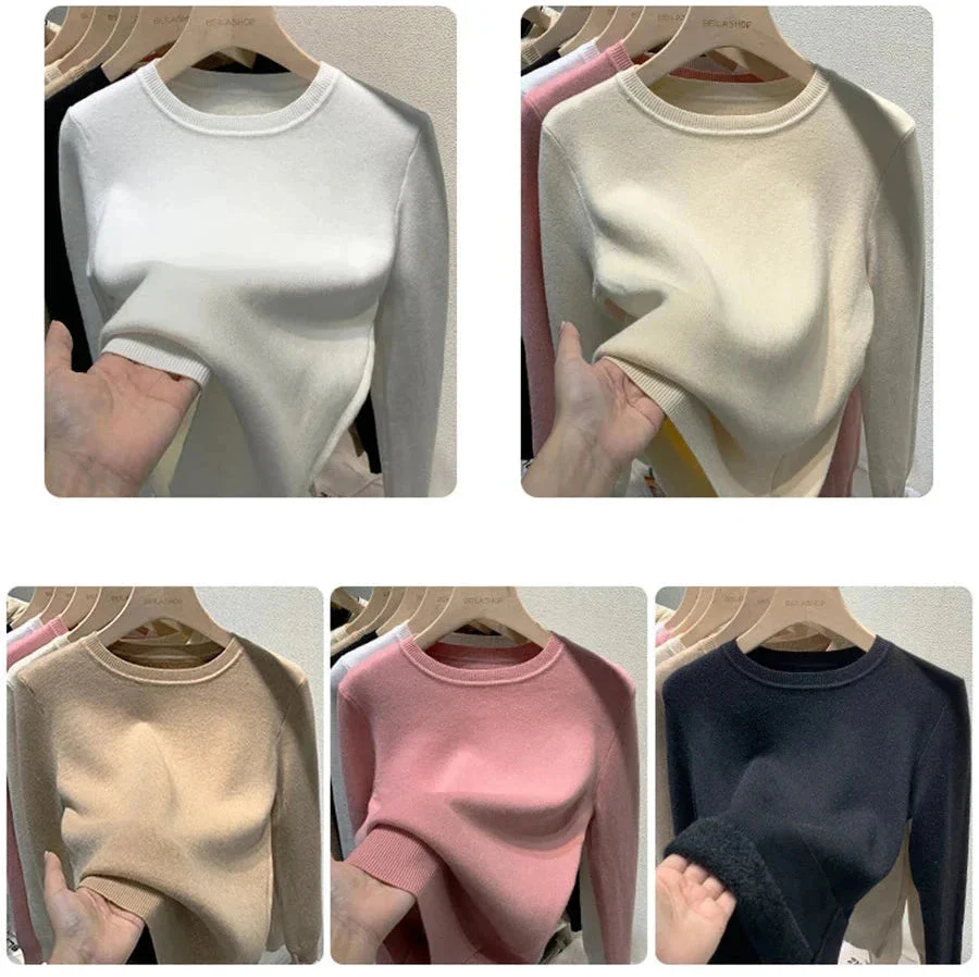Women's Winter Sweater with Round Neck - Image 12