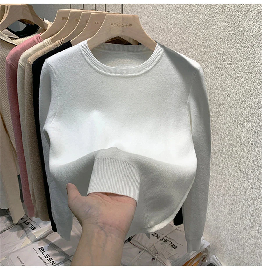Women's Winter Sweater with Round Neck - Image 14