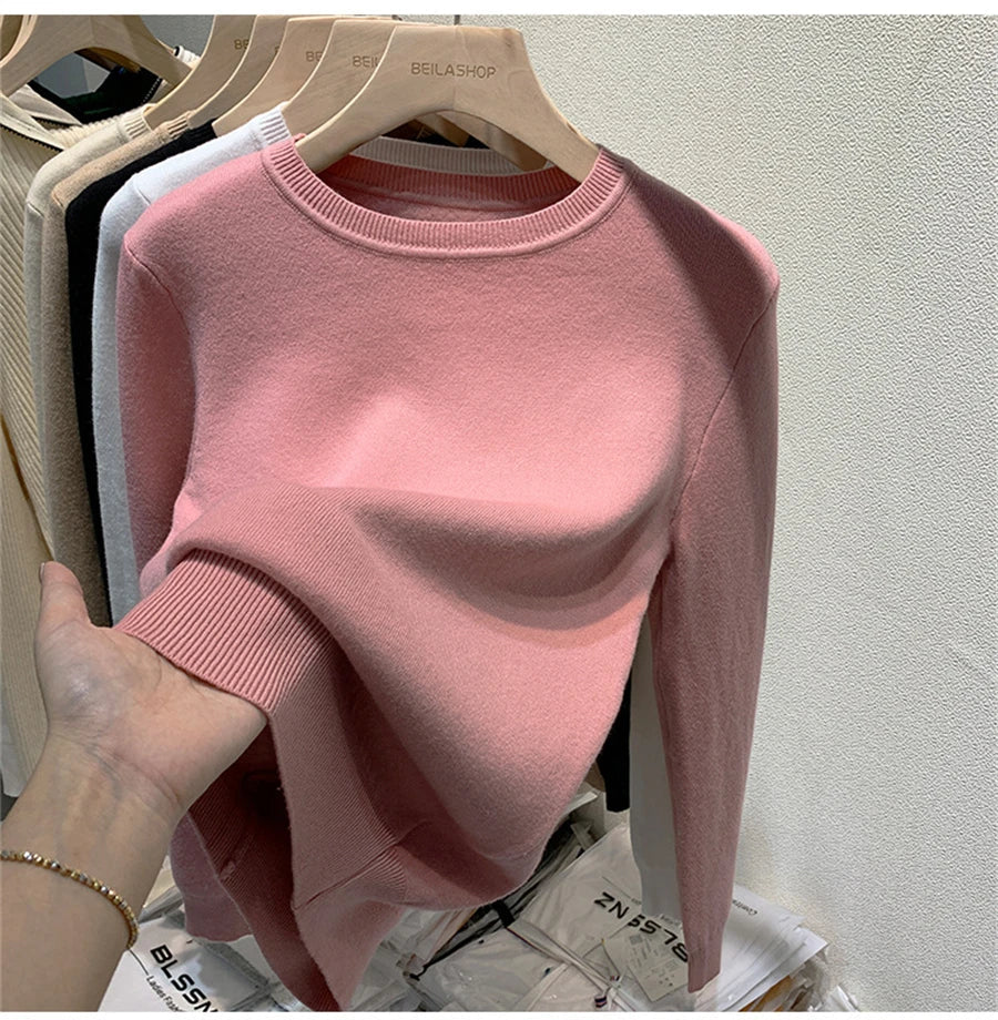Women's Winter Sweater with Round Neck - Image 16