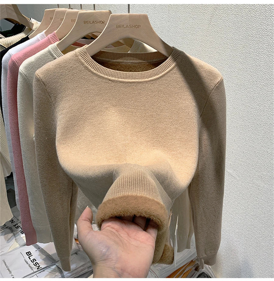 Women's Winter Sweater with Round Neck - Image 17