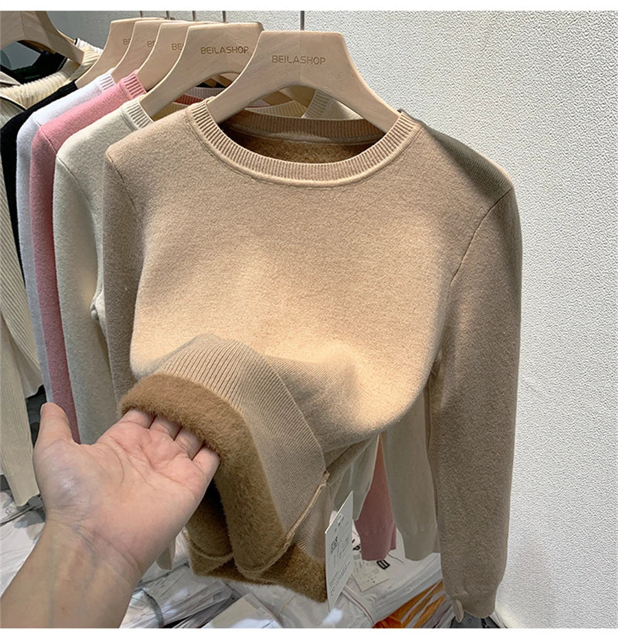 Women's Winter Sweater with Round Neck - Image 18