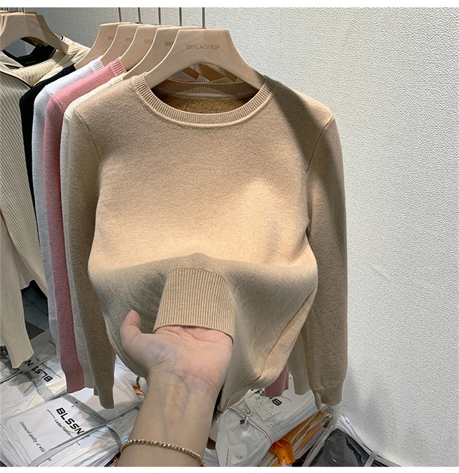 Women's Winter Sweater with Round Neck - Image 19