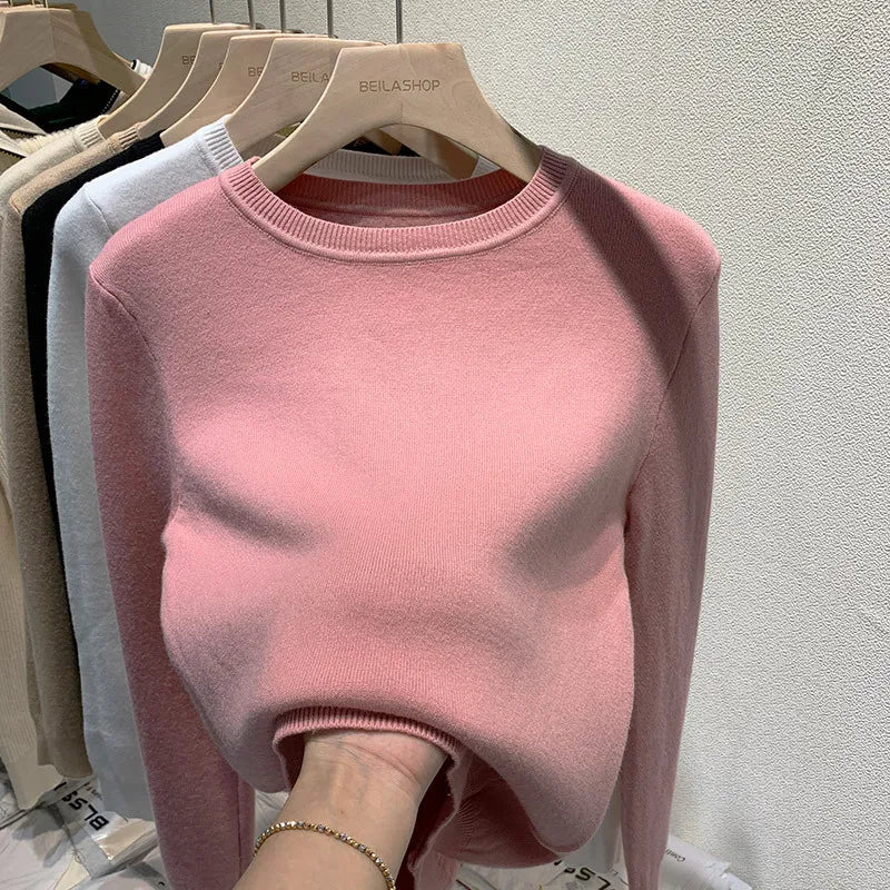 Women's Winter Sweater with Round Neck - Image 4