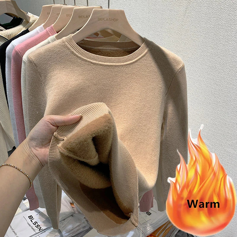 Women's Winter Sweater with Round Neck - Image 6